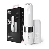 Braun Face Mini-Haarentferner, elektrischer Gesichtshaarentferner für Damen, kleiner Rasierer für schnelle und sanfte Rasur, Oberlippe, Kinn und Wangen, für unterwegs, mit Smartlight, FS1000, weiß