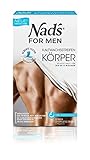 Nad's For Men Kaltwachsstreifen Männer - Haarentfernung für den Körper, alle Hauttypen, 20 Wachsstreifen + 2 Pflegetücher