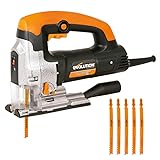 Evolution Power Tools Rage 7-S Universalstichsäge – schneidet Holz, Stahl, Kunststoff und mehr – inklusive 5 Sägeblätter, 710 W