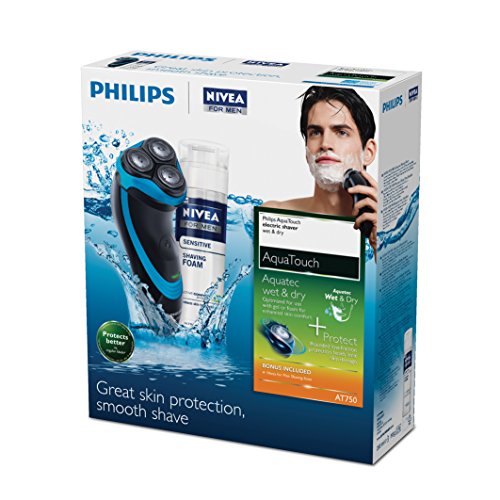 Philips AT750/26 AquaTouch Nass- & Trockenrasierer (Rasierschaumprobe) - 6